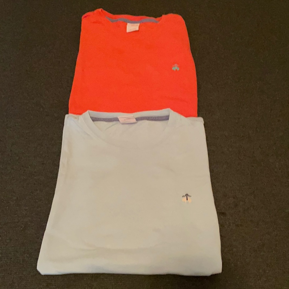 Selling two (2) gently used Brooks Brothers crew neck cotton T-Shirts.